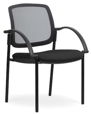 Eura Black Mesh Chair + Arms
