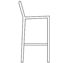 Barstool Seat Height 600mm Domestic