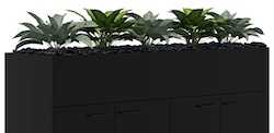 Black Planter 1600 Artificial Plants