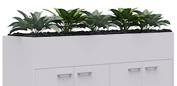 White Planter 1600 Artificial Plants