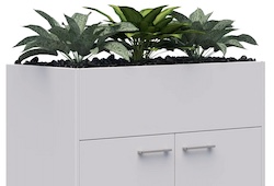 White Planter 900 Artificial Plants