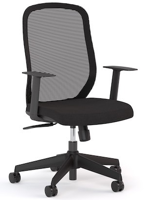 Flex Mesh Office Chair – black fabric task chair with breathable mesh for NZ offices.