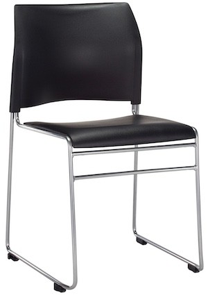 Maxim Silver Frame Vinyl Seat Chair