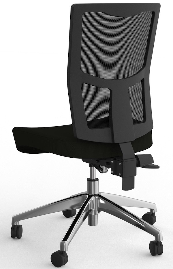 Urban Mesh Chair Alloy Base Breathe Black