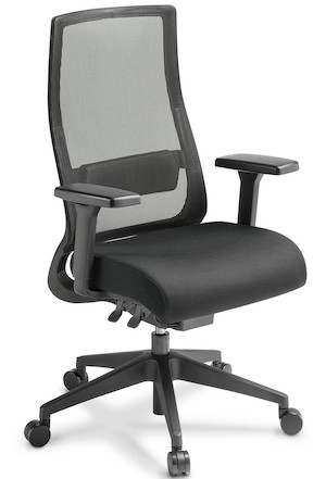 Joe Mesh Office Chair – black mesh office chair with adjustable arms for NZ businesses.