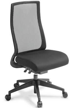 Joe Boardroom Chair – black mesh chair with high backrest for NZ meeting rooms.