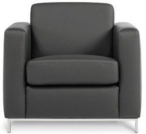 Carlo Chair – black vinyl seating with classic style for NZ hospitality.