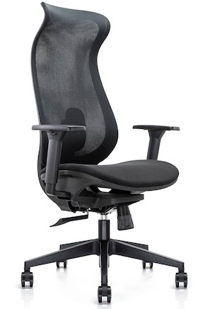Cygnet Mesh Office Chair, breathable mesh, 160kg capacity, ergonomic for heavy-duty use.