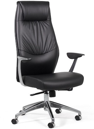 Ignite Highback Chair with PU upholstery, aluminium arms for NZ executive offices.