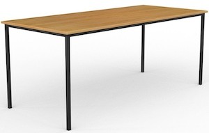 Large 1800x800 canteen table with durable Melteca top for staffrooms.