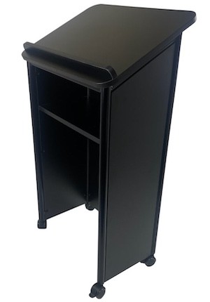 Lectern 3 with shelf and wheels, 18mm Melteca finish, for NZ schools Church and events
