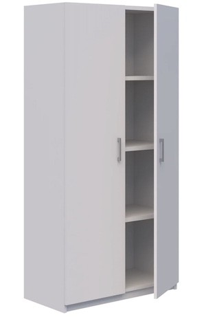 Rapid Cabinet 1800H x 900W white – tall NZ-made office cupboard with 3 adjustable shelves, fully assembled