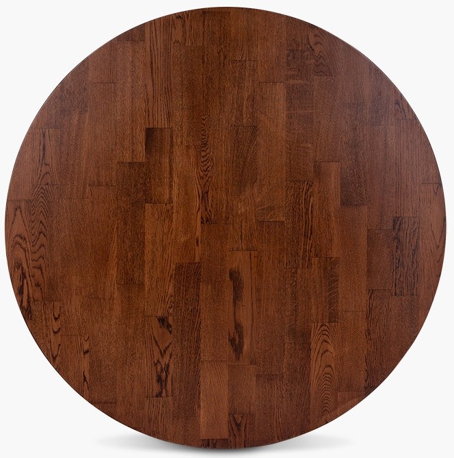 Solid Oak Table Top 100cm Round Dark Oak