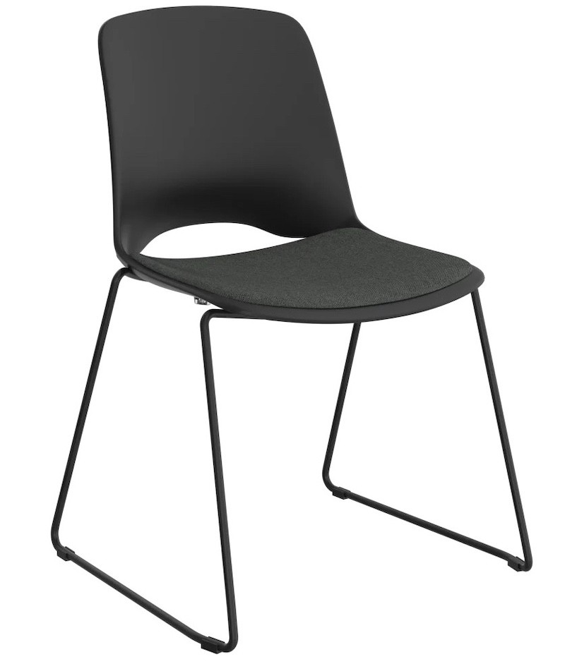 Arton Sled Chair Upholstered Seat
