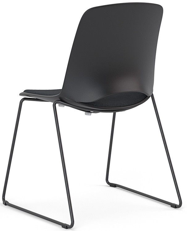 Arton Sled Chair Upholstered Seat