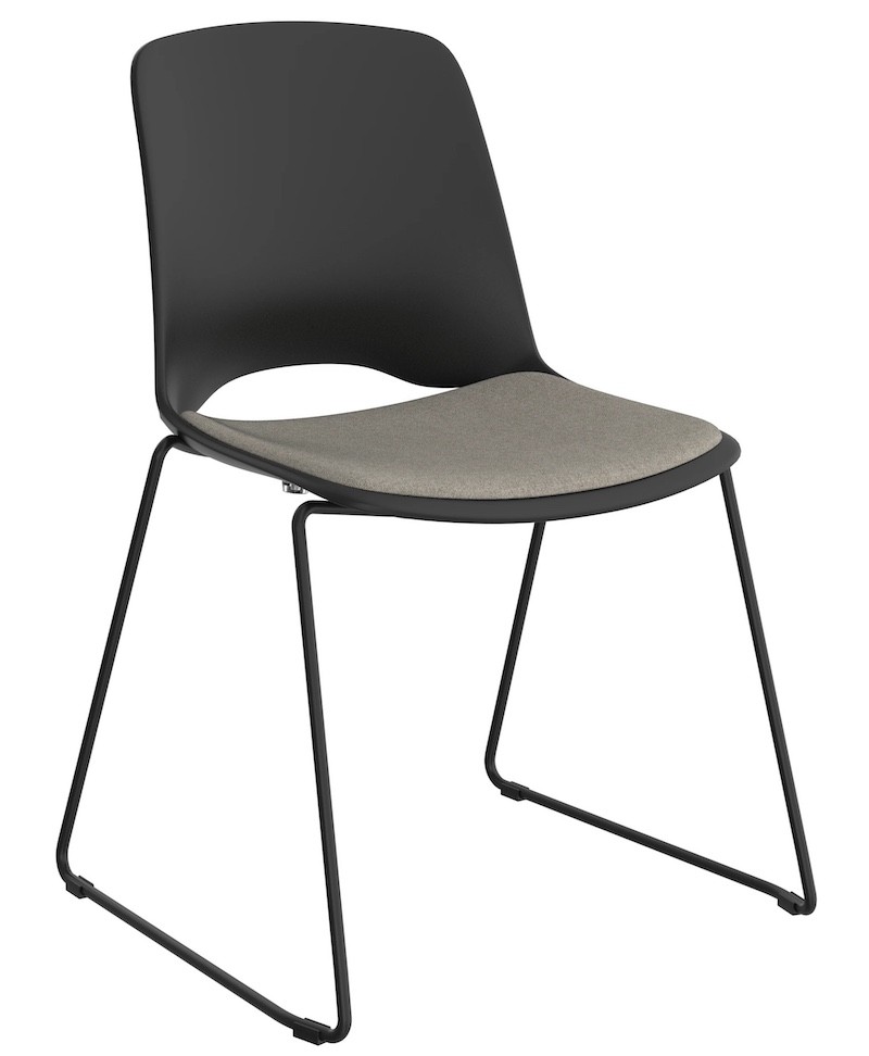 Arton Sled Chair Upholstered Seat
