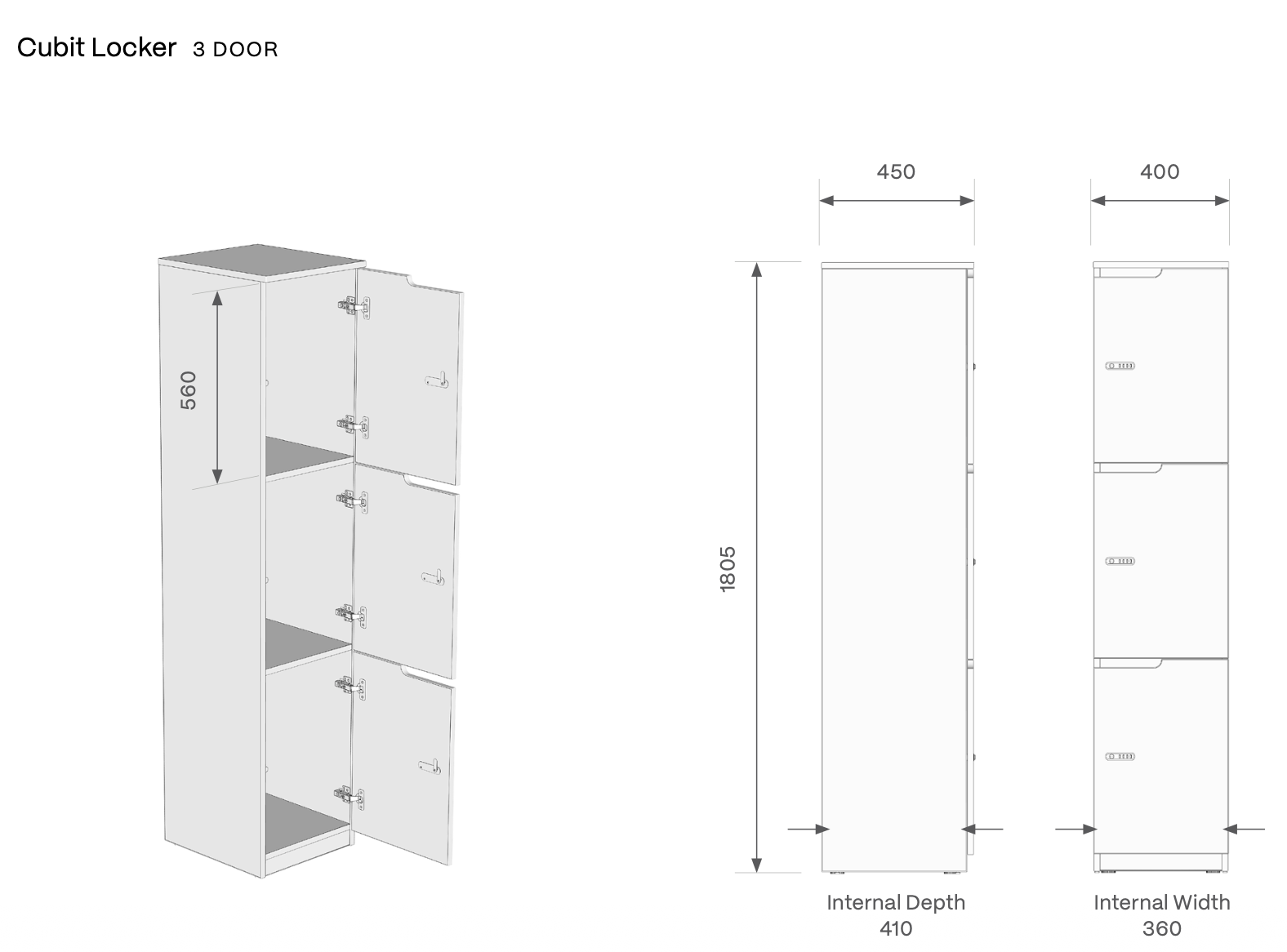 Cubit 3 Door Locker