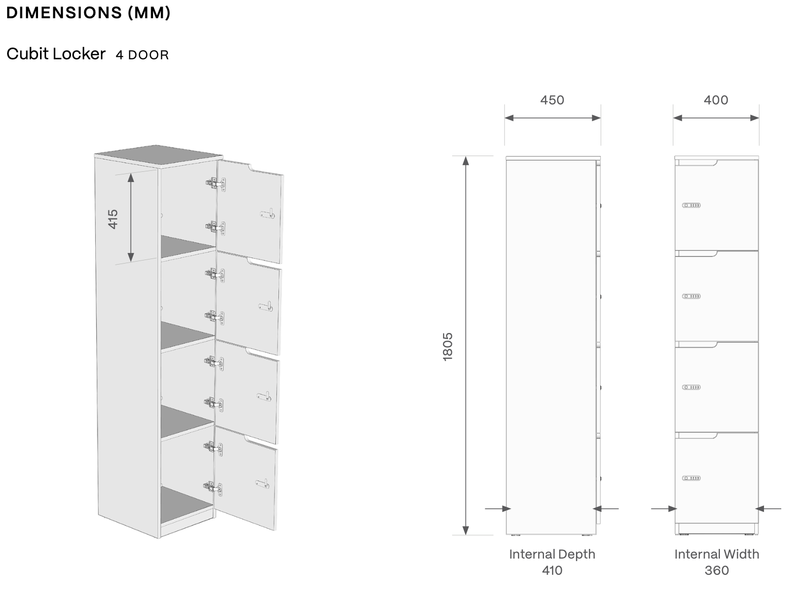 Cubit 4 Door Locker