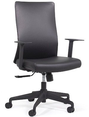 Blade leather executive chair with genuine leather upholstery and synchronised tilt, ideal for boardrooms and offices