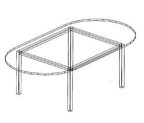 B50 Boardroom Table 2400 x 1200