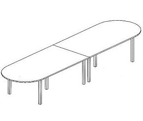 B50 Boardroom Table 4800 x 1200