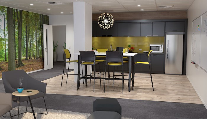 CBL Bar Leaner Black 1800x900