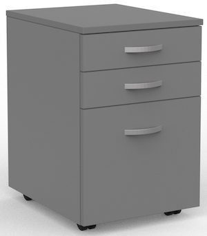 EKO 2 Drawer & File Mobile - Silver