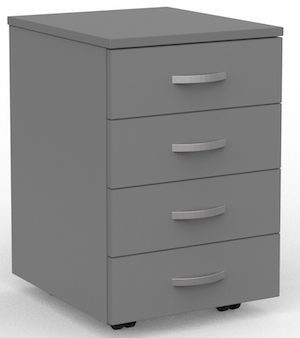 EKO 4 Drawer Mobile - Silver