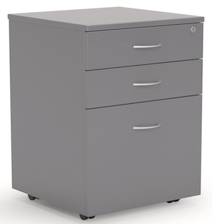 Ergoplan Mobile 3 Drawer Silver