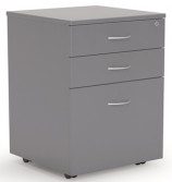 Ergoplan Mobile 3 Drawer Silver