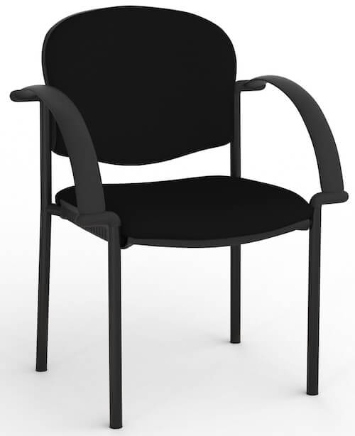 Jaz Black Chair + Arms