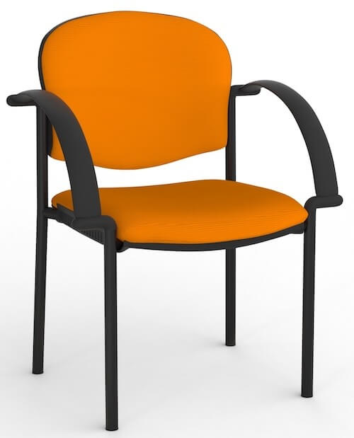 Jaz Black Chair + Arms