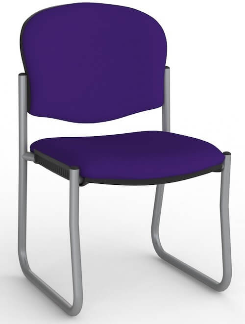 Jaz Silver Skid Chair