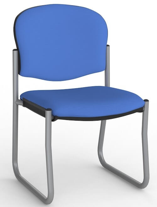 Jaz Silver Skid Chair