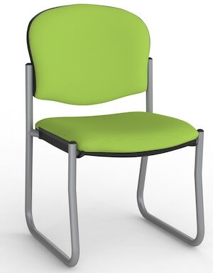 Jaz Silver Skid Chair