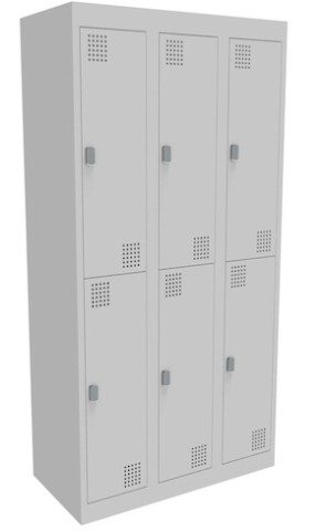 NZ 2 Door Bank of 3 Locker 375mm