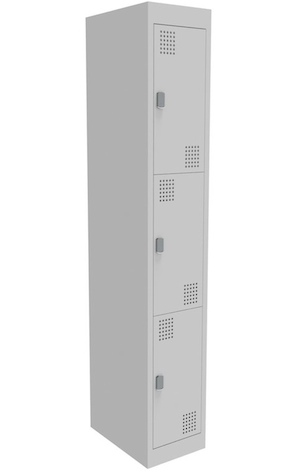 NZ 3 Door Bank of 1 Locker 375mm