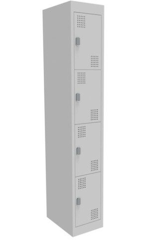 NZ 4 Door Bank of 1 Locker 300mm