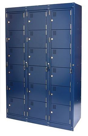 NZ 6 Door Bank Of 3 Folded Laundry Locker