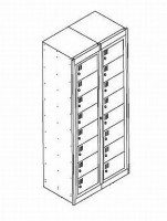 NZ 8 Door Bank Of 2 Folded Laundry Locker