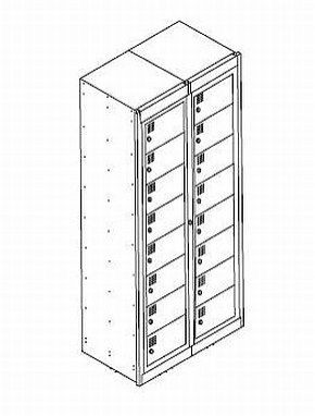 NZ 8 Door Bank Of 2 Folded Laundry Locker