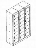 NZ 8 Door Bank Of 3 Folded Laundry Locker