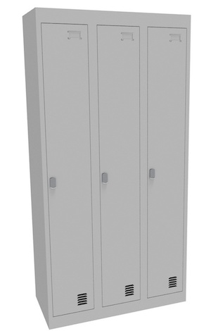 Alpha 1 Door Bank of 3 Locker 375