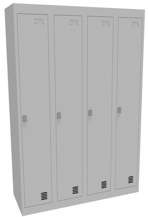 Alpha 1 Door Bank of 4 Locker