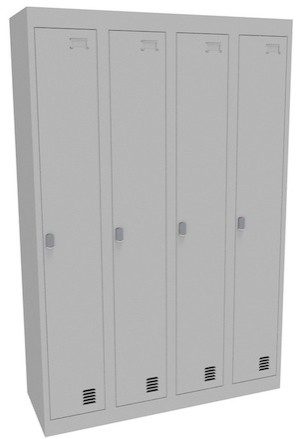 Alpha 1 Door Bank of 4 Locker