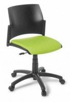 SP Black Swivel Chair Upholstered Seat