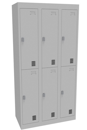 Alpha 2 Door Bank of 3 Locker