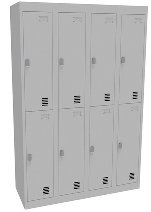 Alpha 2 Door Bank of 4 Locker