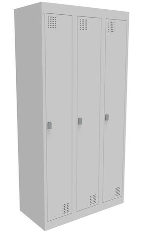 NZ 1 Door Bank of 3 Locker 300mm