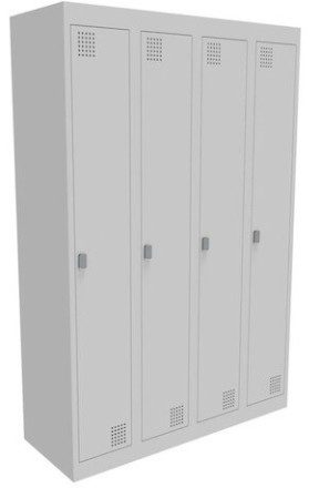 NZ 1 Door Bank of 4 Locker 300mm